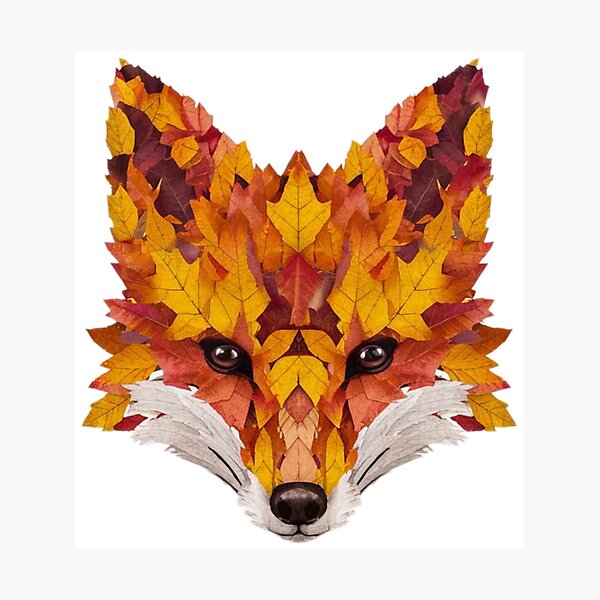 Item preview, Head of an autumn fox designed and sold by WildernessTints.