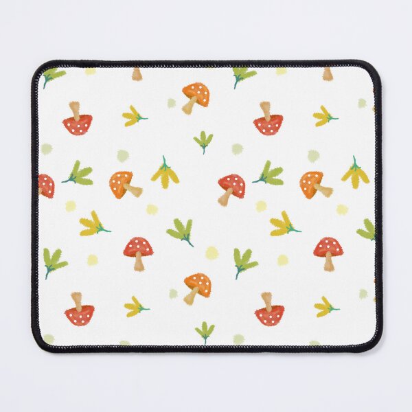 Item preview, Flowers and mushroom natural seamless white designed and sold by BeebooDesign.