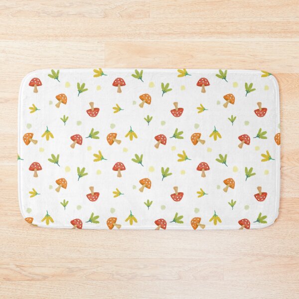 Item preview, Flowers and mushroom natural seamless white designed and sold by BeebooDesign.