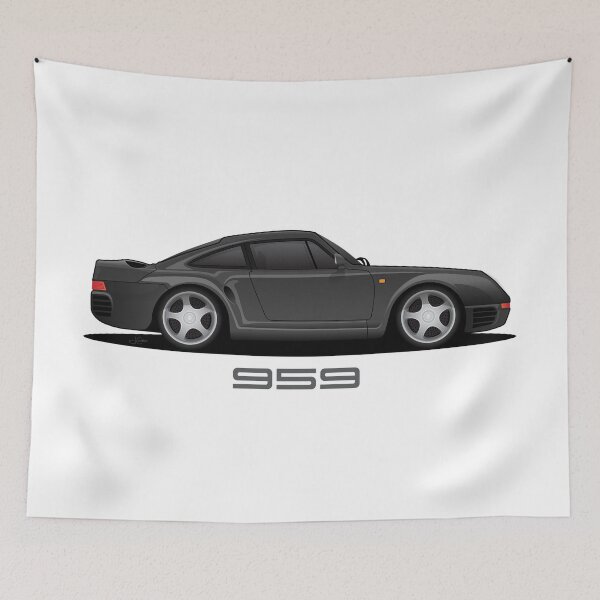 Item preview, Porsche 959 Black classic Supercar designed and sold by blackdogshop.