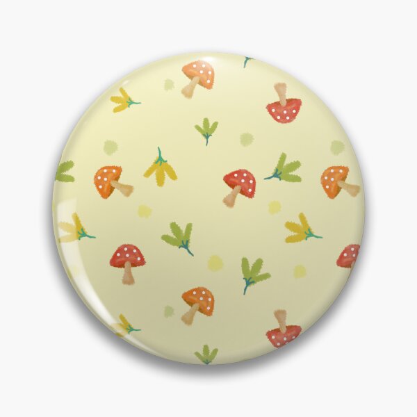 Item preview, Flowers and mushroom natural seamless yellow designed and sold by BeebooDesign.