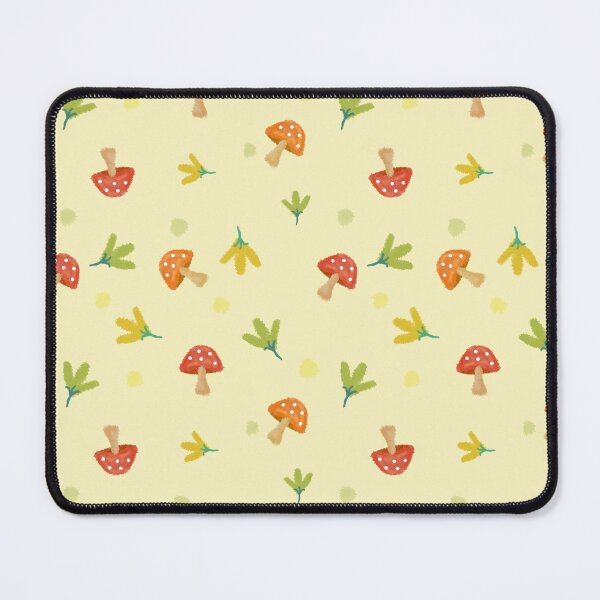 Item preview, Flowers and mushroom natural seamless yellow designed and sold by BeebooDesign.