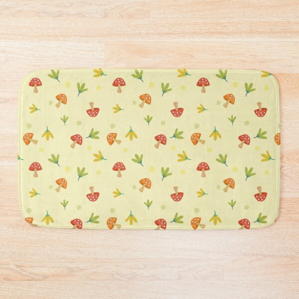Item preview, Flowers and mushroom natural seamless yellow designed and sold by BeebooDesign.