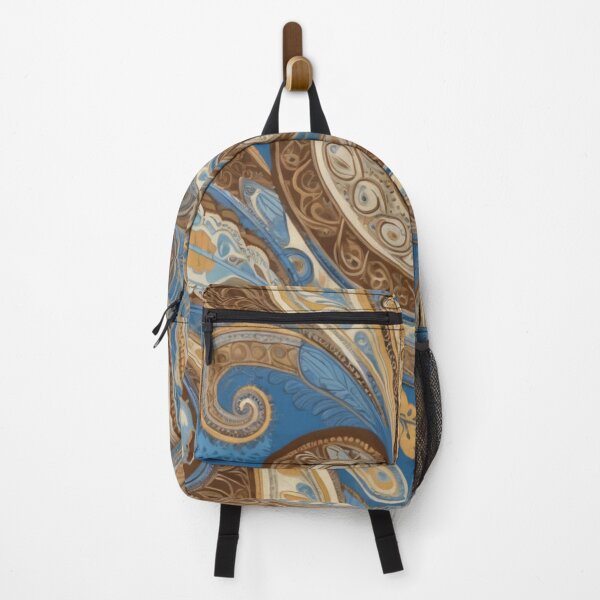 Item preview, RogerPattern - "Serenade in Paisley: Brown & Blue Harmony" designed and sold by RogerPattern.