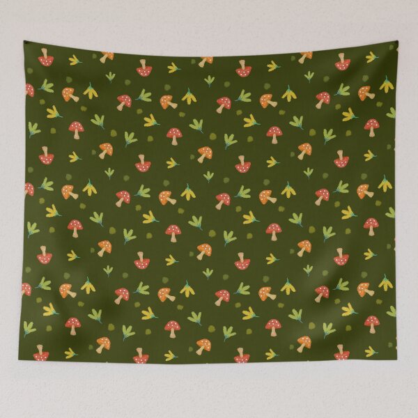 Item preview, Flowers and mushroom natural seamless designed and sold by BeebooDesign.
