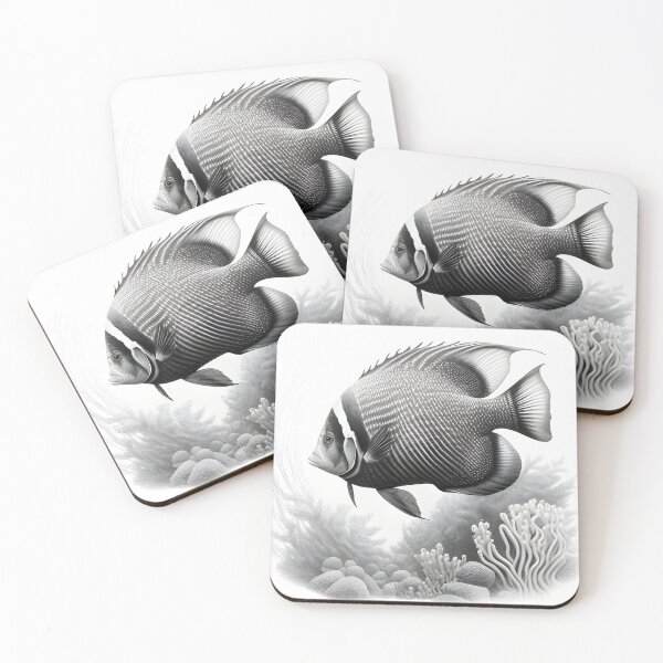 Item preview, Black and White fish Pencil Drawing designed and sold by Pencil-Art.