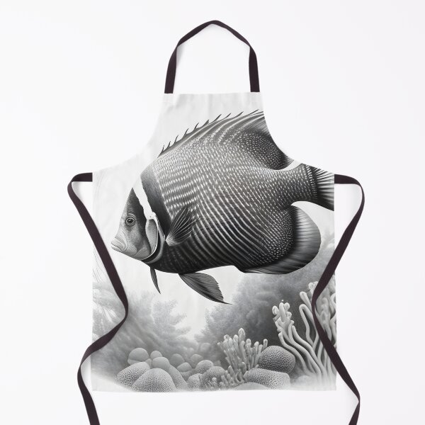 Item preview, Black and White fish Pencil Drawing designed and sold by Pencil-Art.