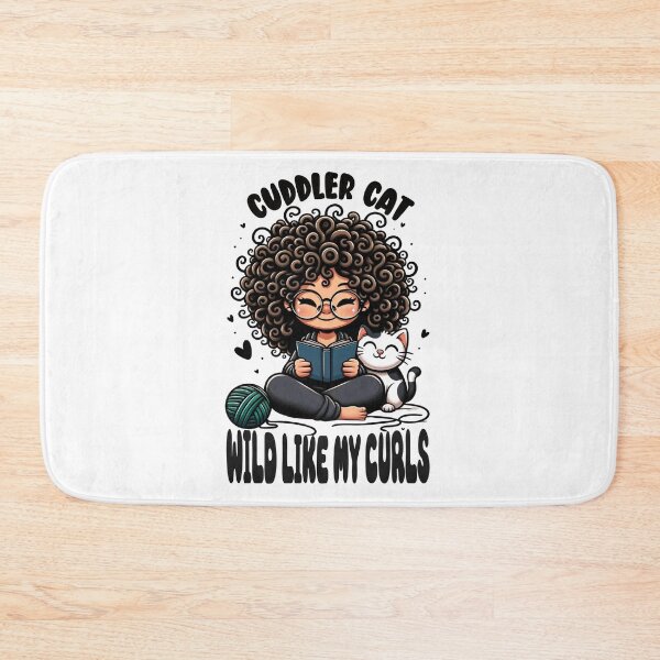 Item preview, Wild Like My Curls Cat Cuddle Pet Enthusiast Natural Curls designed and sold by Chmielayka.
