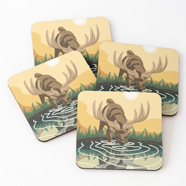Item preview, A Deer Drinking Water designed and sold by ToonyPineapple.