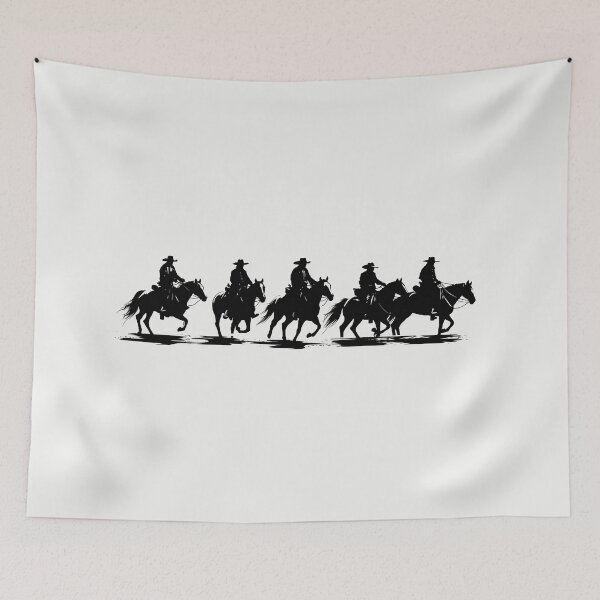 Item preview, black and white horse riders designed and sold by YuliaHulia.