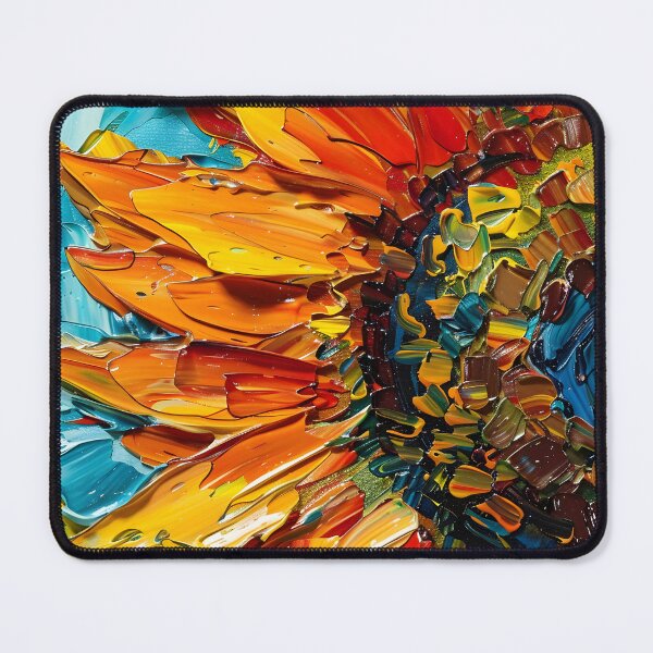 Item preview, Harmonious Chaos - Sunflower's Dance in Fauvist, Impressionist, and Cubist Symphony designed and sold by OlfactoART Studio.