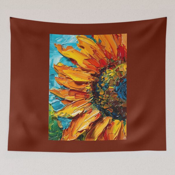 Item preview, Harmonious Chaos - Sunflower's Dance in Fauvist, Impressionist, and Cubist Symphony designed and sold by OlfactoART Studio.
