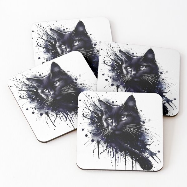 Item preview, Metal Gothic Black Cat designed and sold by RubisLeaf.