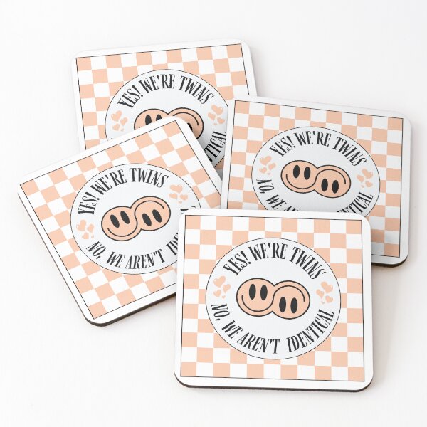 Item preview, Yes We Are Twins No We Are Not Identical-Pink designed and sold by KnockingLouder.