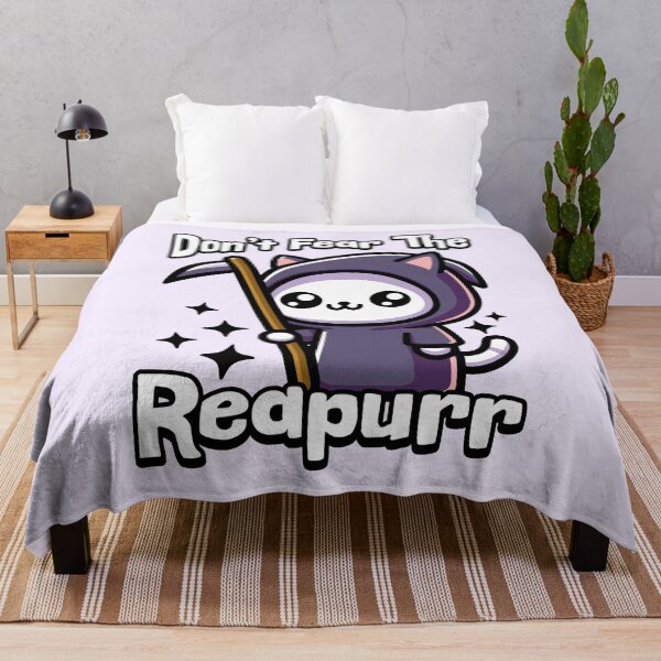 Item preview, Don't Fear The Reapurr! Cute Cat Grim Reaper Pun designed and sold by PMCreative.