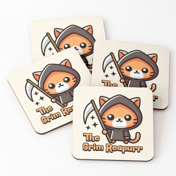 Item preview, The Grim Reapurr! Cute Cat Grim Reaper Pun designed and sold by PMCreative.