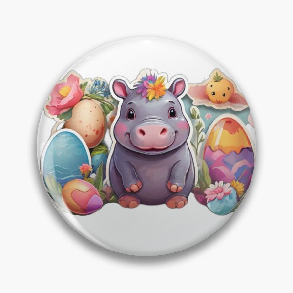Item preview, Cute Easter Hippo designed and sold by NeatThingLover.