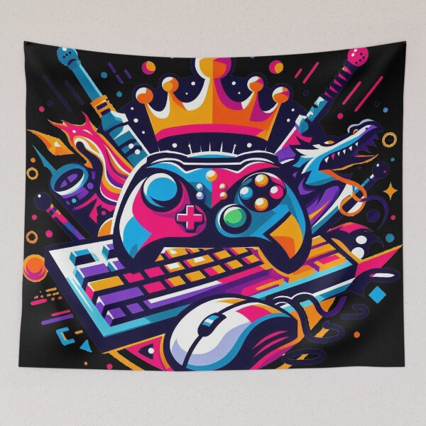 Item preview, Gaming Royalty: Controller with Keyboard, Mouse, and Crown designed and sold by StellarValor.
