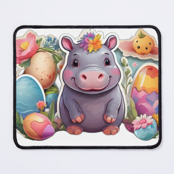 Item preview, Cute Easter Hippo designed and sold by NeatThingLover.