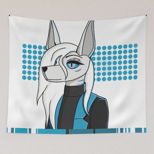 Item preview, furry dog cyberpunk designed and sold by Solarwave52.