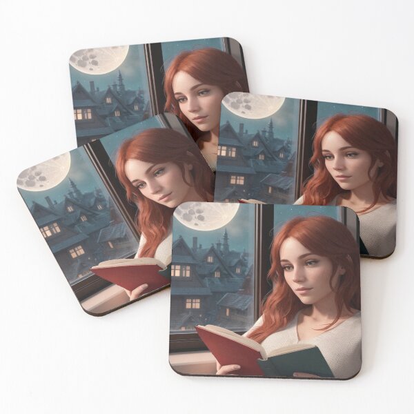 Item preview, In the wonderful night wonderful Girl Read Book designed and sold by Classy-Artist.