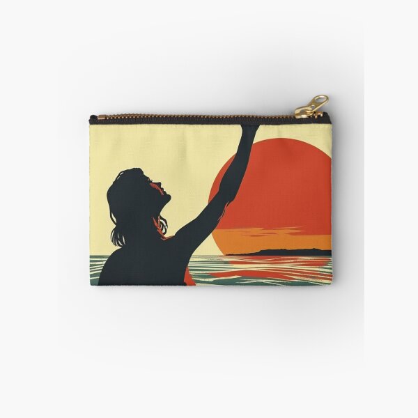 Item preview, Woman in the water – retro sunset 10 designed and sold by Wildflow Creations.