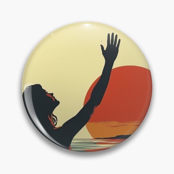 Item preview, Woman in the water – retro sunset 10 designed and sold by Wildflow Creations.