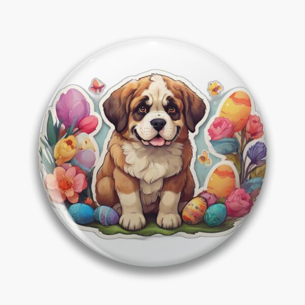 Artikelvorschau, Entzückender Bernhardiner-Hund zu Ostern entworfen und verkauft von NeatThingLover.