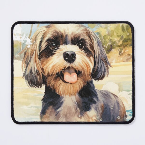 Item preview, Watercolor Shih Tzu On The Beach designed and sold by TheAnimalZ00.