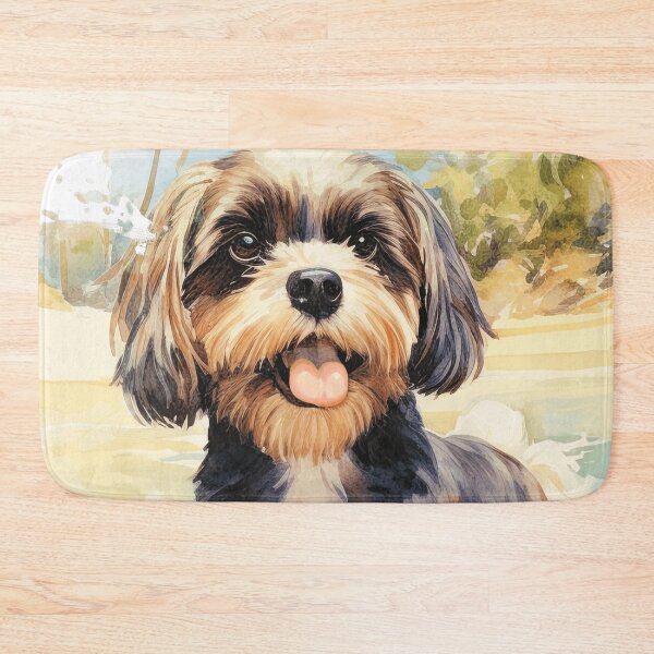 Item preview, Watercolor Shih Tzu On The Beach designed and sold by TheAnimalZ00.