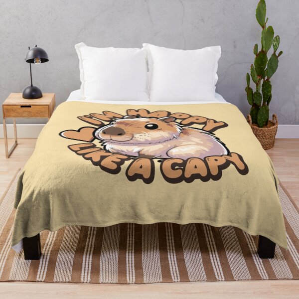 Item preview, cute Capybara - I'm happy like a capy designed and sold by SpecialtiesShop.