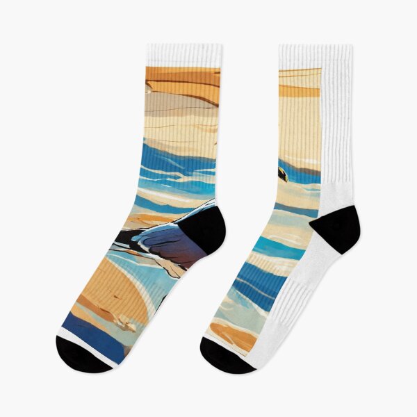 Item preview, A little seagull on a pretty beach surrounded by golden sand and blue water.i designed and sold by Rosearts111.