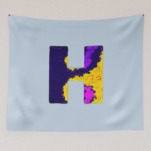 Item preview, letter H, monogram. typography collage. ABC art. gift designed and sold by Minibubb.