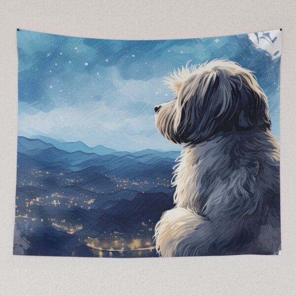 Item preview, Watercolor Shih Tzu At Night designed and sold by TheAnimalZ00.
