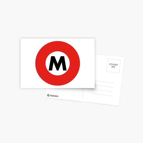 東京メトロ 丸ノ内線ロゴ Tokyo Metro Marunouchi Line Logo Postcard By Tokyoflagstore Redbubble