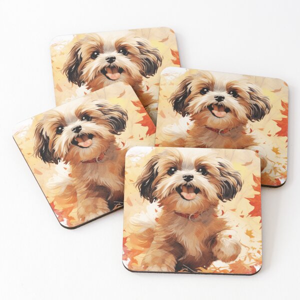 Item preview, Watercolor Shih Tzu In Autumn designed and sold by TheAnimalZ00.