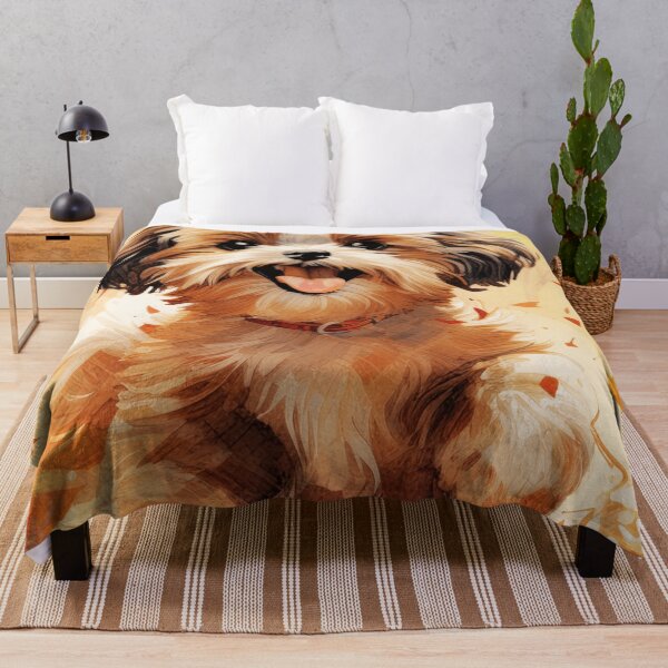 Item preview, Watercolor Shih Tzu In Autumn designed and sold by TheAnimalZ00.