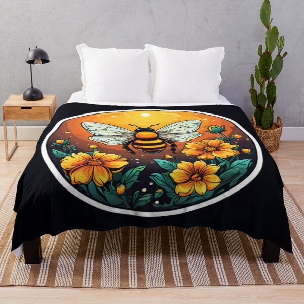 Item preview, Honey Bee and Flowers designed and sold by Planetporridge.