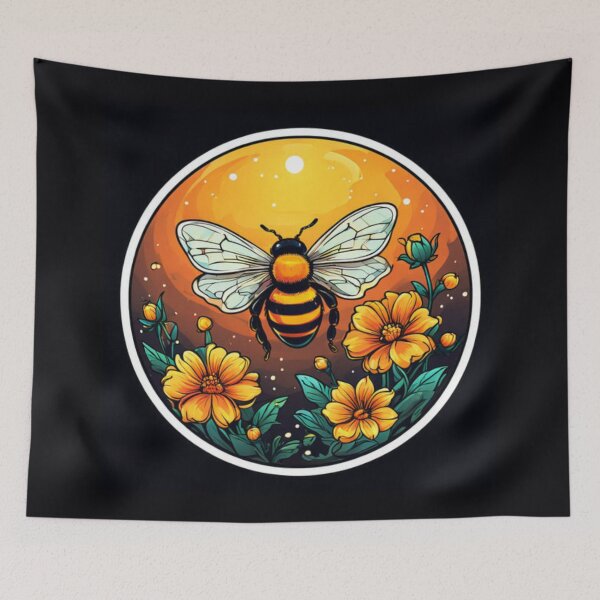 Item preview, Honey Bee and Flowers designed and sold by Planetporridge.