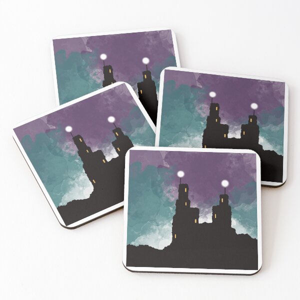 Item preview, Moody purple sky and castles designed and sold by LyneFibres.