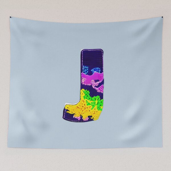 Item preview, letter J, monogram. typography collage. ABC art. gift designed and sold by Minibubb.