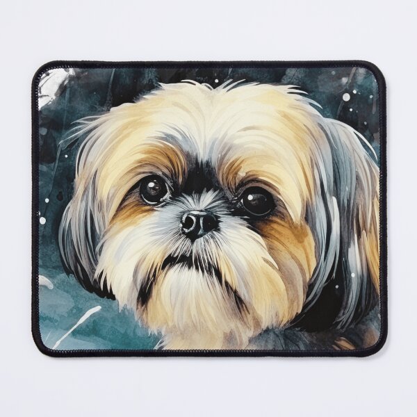 Item preview, Watercolor Shih Tzu In Winter designed and sold by TheAnimalZ00.
