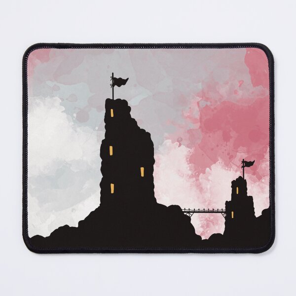 Item preview, Pink moody sky and castles designed and sold by LyneFibres.