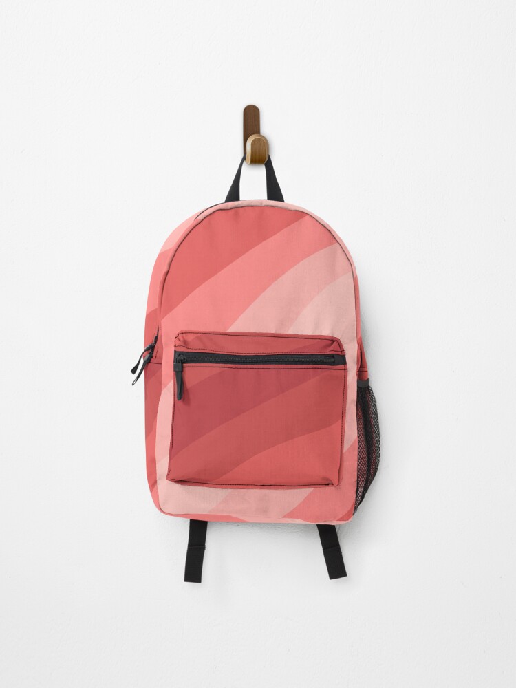 Thumbnail 1 of 3, Backpack, Red Waves designed and sold by Rohwynn.