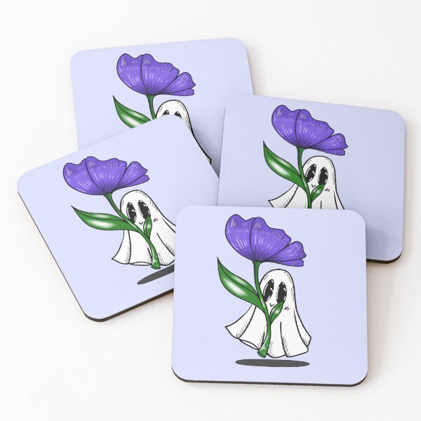 Item preview, Little ghostie and his spring flower - purple version designed and sold by SakuraYoruki.