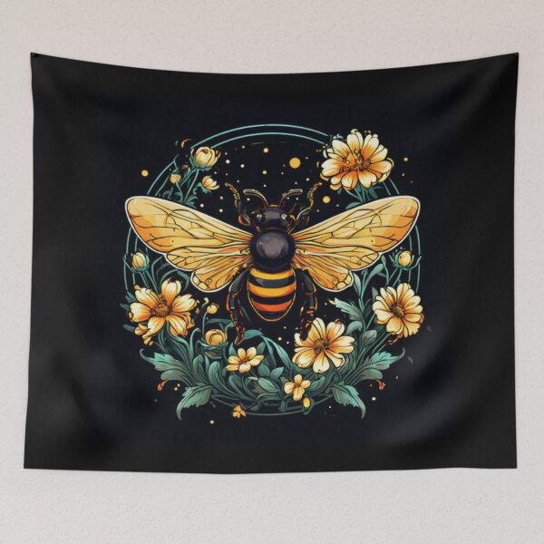 Item preview, Bee and Flowers designed and sold by Planetporridge.