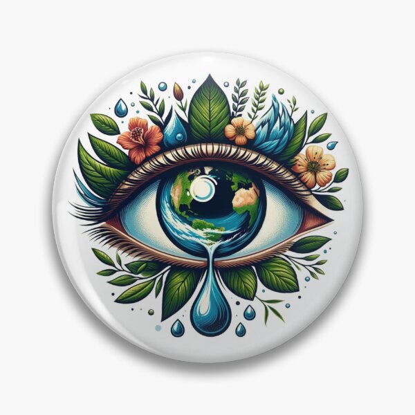 Item preview, Eco-Spirit - Nature's Vision Eye - Earth Inspired Design - Botanical Animal Eye Art designed and sold by EYEconictrends.