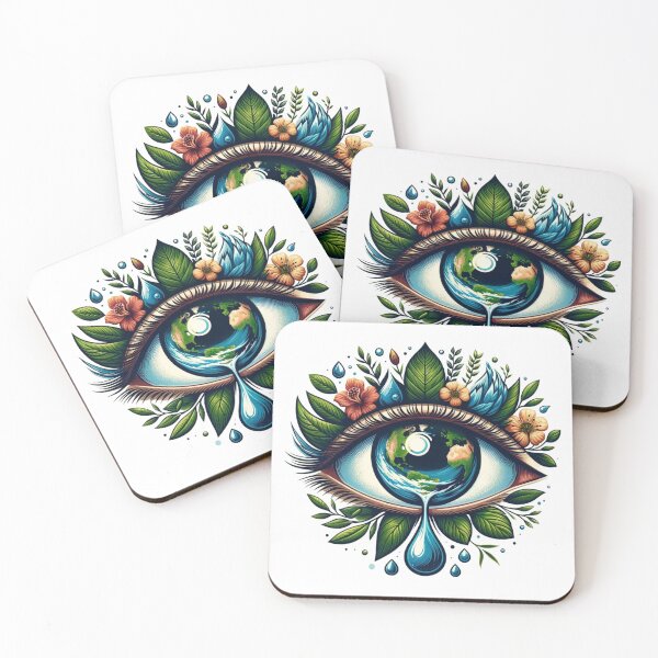 Item preview, Eco-Spirit - Nature's Vision Eye - Earth Inspired Design - Botanical Animal Eye Art designed and sold by EYEconictrends.