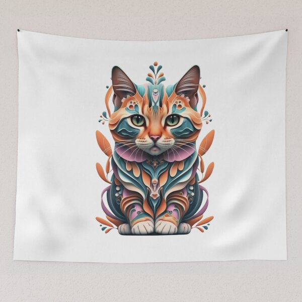 Item preview, Abstract Cat VI designed and sold by PatronesKawai.
