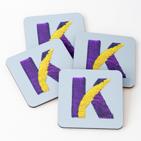 Item preview, letter K, monogram. typography collage. ABC art. gift designed and sold by Minibubb.
